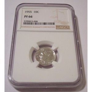 1955 Roosevelt Dime Proof PF66 NGC